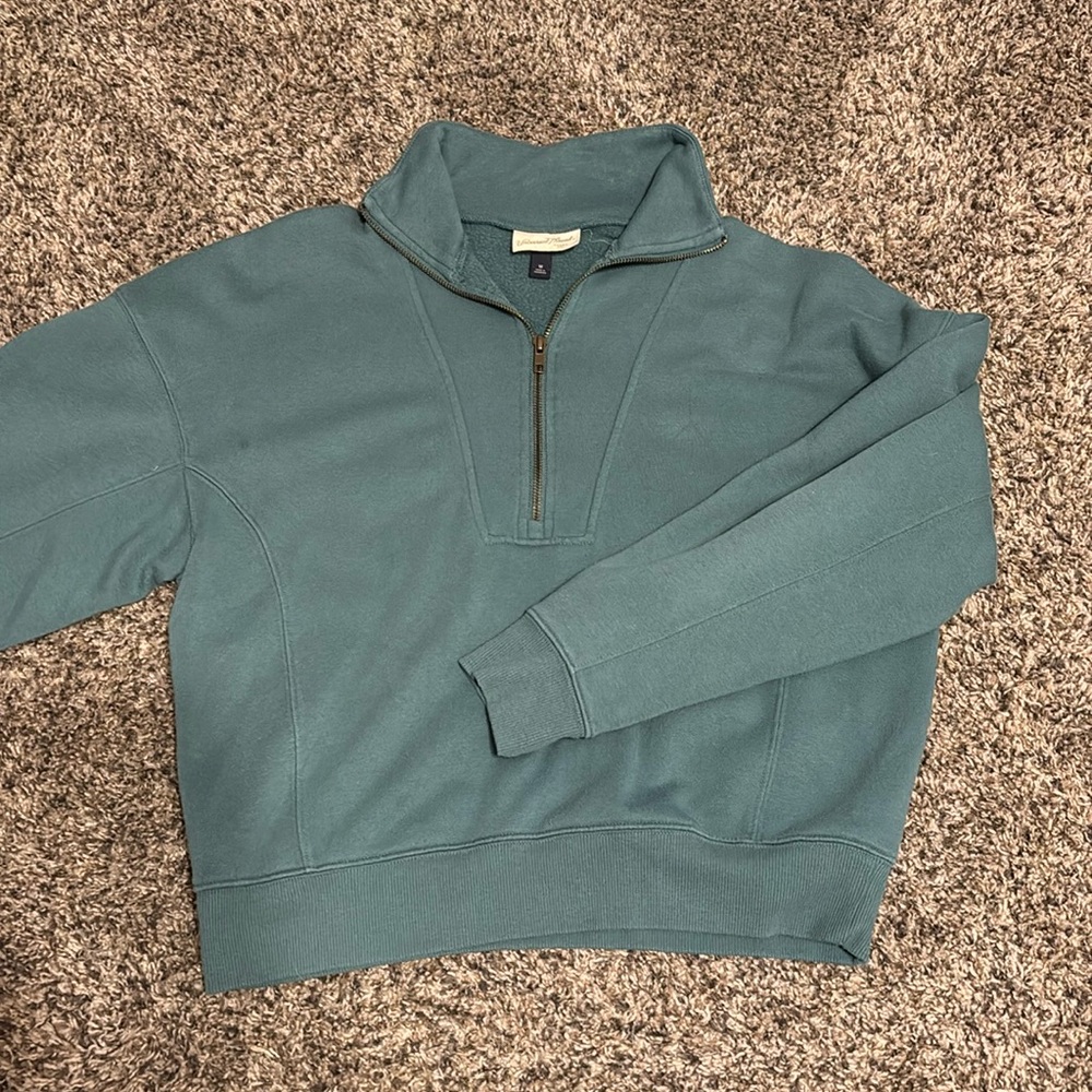Women’s Teal Quarter Zip Sweatshirt